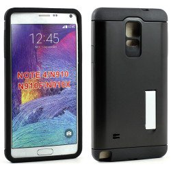 Samsung Galaxy Note 4 Slim Fit Armor Hybrid Kickstand (Black)